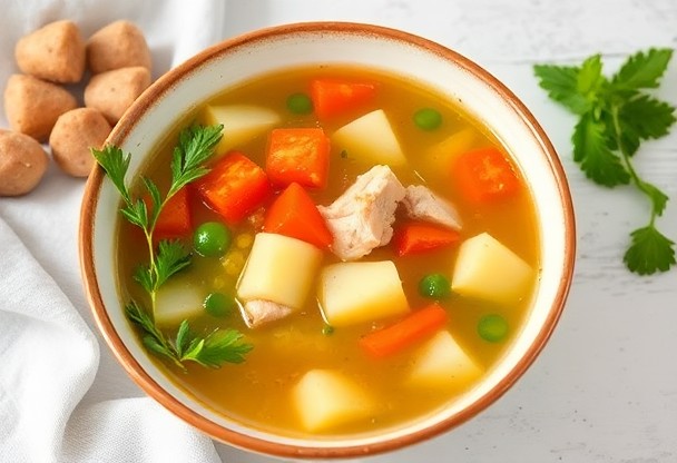 Суп из курицы с овощами и картофелем: как создать согревающий и полезный суп.