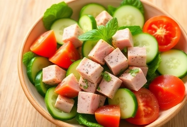 Салат с тунцом, огурцом и помидорами: как создать освежающее и полезное блюдо.