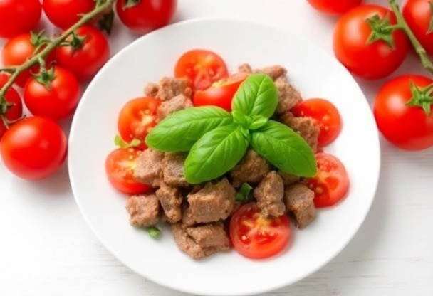 Салат с говядиной, помидорами и базиликом: как создать сытное и полезное блюдо.