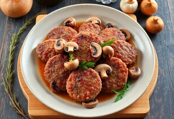 Котлеты из говядины с грибами и луком: как сделать сочные и ароматные котлеты.