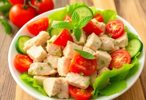 Салат с индейкой, помидорами и огурцом: как создать освежающее и полезное блюдо.