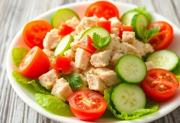 Салат с тунцом, помидорами и огурцом: как создать освежающее и полезное блюдо.
