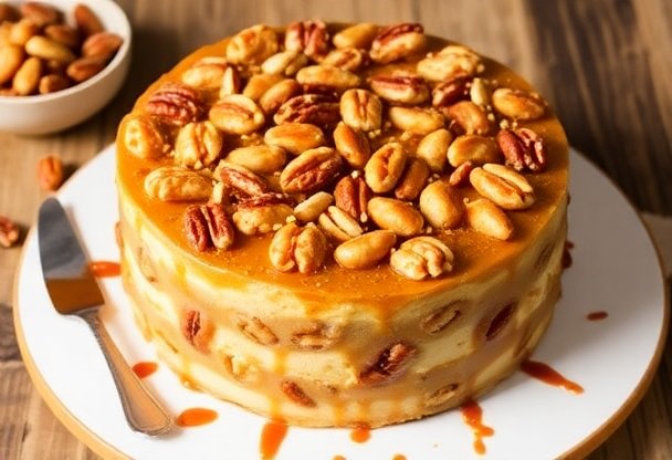 Торт Ореховый пирог с орехами и карамелью: пошаговый рецепт для nutty десерта.