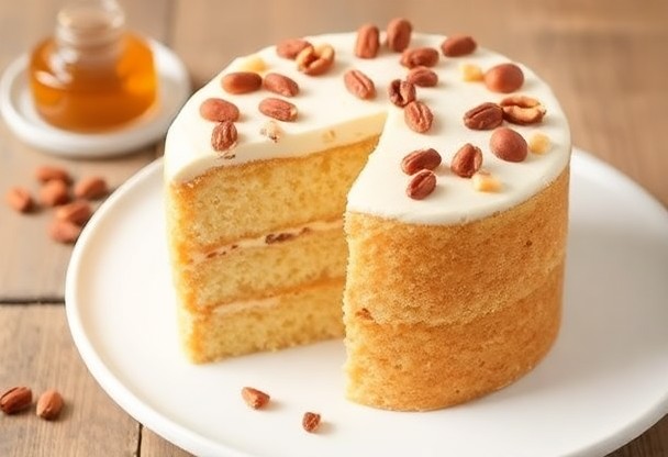 Торт Медовый торт с медом и орехами: пошаговый рецепт для nutty десерта.