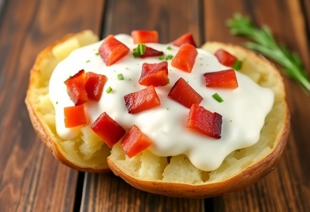 Запеченный картофель с беконом и сметаной: пошаговый рецепт сытного гарнира