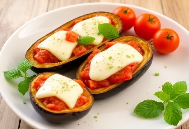 Запеченные баклажаны с сыром и помидорами: пошаговый рецепт сочной закуски