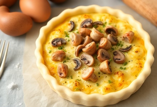 Сырный пирог Киш с курицей и грибами: как приготовить идеальное песочное тесто