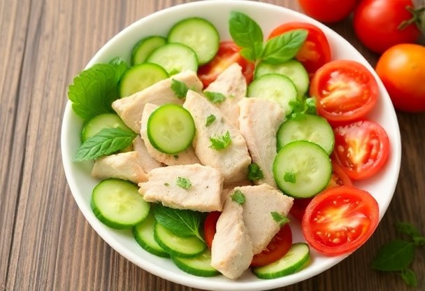 Салат с курицей, огурцом и помидорами: как создать освежающее и полезное блюдо